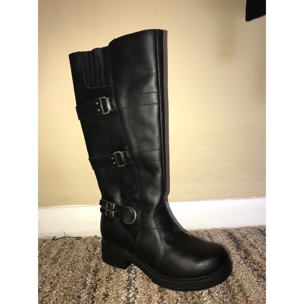 Harley Davidson Leather Knee High Boots